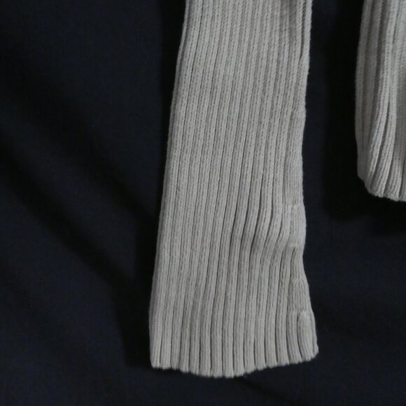 Y2K | OLD NAVY | small | Ribbed Beige Turtleneck Cotton Sweater - Picture 6 of 14